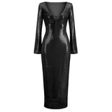 Dadizhimu Women's Fashion Sexy Thighs Horn Sleeve Skirt Under The Fork Dress Dress Dress Woman