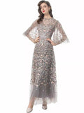 Dadizhimu French Light Luxury Elegant Heavy Industry Embroidery Yarn Net Dress