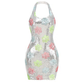 Dadizhimu Heavy Industry Silver Lily Flowers Small Dress Dress High-End Spring And Summer Temperament Dress