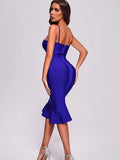 Dadizhimu Sexy Picts With Body Babes Hanging Dress Women Autumn Tight Body Slim Elastic Bag Hip Fishtail Bandage Skirt
