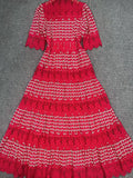 Dadizhimu 2025 New French Retro Heavy Industry Embroidery Stand To Receive The Waist Show Thin Dress Women's Evening Dress Dress