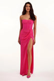 Dadizhimu Sexy Chest-Length Back Dress With Wrinkled Open Fork Dress Dress