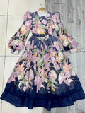 Dadizhimu Classical Style Temperament Dress 2024 New Small Design Sense Folds To Collect Waist Thin Dress Dress Woman