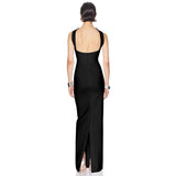 Dadizhimu Girls Hanging Neck Sleeveless Dress Sexy Bare Back Tight Body Open Fork Banded Skirt