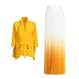 Dadizhimu Casual Style Suit 2025 New Cloak Shawl Knitted Top + Two-Piece Dress Woman