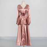 Dadizhimu Elegant Style Suit 2025 New T-Wearing Flower Design High-End Feeld Ribbon Slimming Two Sets Of Women