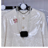 Dadizhimu Temperament French Small Fragrant Suit Women's New Fur Short Coat + Half-Dress Two-Piece