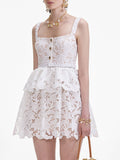 Dadizhimu Sexy Sweet Dress 2025 New Sling Embroidery Design High-Rise Solid Color Dress Woman