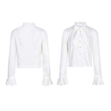 Dadizhimu Temperament Bow Elegant Romantic French-Style Sintered White Shirt Spring And Autumn Bottom V Collar Long-Sleeved Top Woman