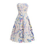 Dadizhimu Sexy Broken Flower Back Rope Skirt High-End Women's Breast Swing Dress