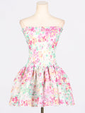 Dadizhimu Holiday Wind And Folding Skirt 2025 Spring New Printing Chest Bare Back To Thin Dress Woman Trend