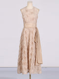 Dadizhimu Tea Break Dress 2025 New Fashion Dress Sleeveless Waist Thin Three-Dimensional Flower Dress Woman