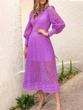 Dadizhimu Industry Embroidered Sleeves In The Summer 2025 New Round Lantern Sleeves To The Skinny Dresses