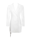 Dadizhimu High-End Women's Solid Color Body Deep V Temperament Diamond Chain Eso Su Suit Dress