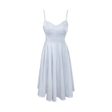 Dadizhimu Chain Ding Noodles With Dress Women's New Waist Display Lanky Dress Sweet Style Banquet Dress Dress Dress Dress