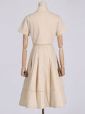 Dadizhimu Sense Two-Piece Set Of 2025 Spring New Collar Shirt High-Rise Embroidered Lace Skirt Suit Woman