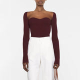 Dadizhimu Of Machine-Repair Knitted Tops 2025 New Fashion Sexy Open Shoulder Irregular Hem Sweater Woman