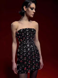 Dadizhimu Industry Bandage Dress Sexy Bra Slit Nail Beads Bodyed And Hip Dress Birthday Party Dress