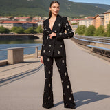 Dadizhimu Famous Women's Clothing 2025 Spring New High-End Heavy Industry Diamond Blazer Suit Suit Suit Suit