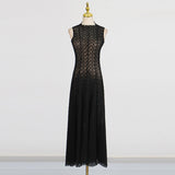 Dadizhimu Style Retro Lace Design Dress 2025 New Lace Collar Slim Elegant Long Dress Dress Woman