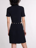 Dadizhimu Trendy Fashion 100-Fold Short Dress 2025 New Temperament Polo Collar Short Money To Collect Waist Thin Dress Women's Summer