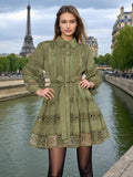Dadizhimu Tea Rest Elegant Short Dress Women's Dress 2025 Spring New Tice To Collect Waist Thin Dress Women's Advanced Winter