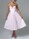 Dadizhimu Suspension Dress 2025 New Corset Thin Breastless Sleeveless Temperament In The Color Of The Long Dress Woman