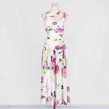 Dadizhimu Elegant Wind Waist Slim Dress 2025 Summer New Sleeveless Design Hollow Print Dress Woman