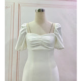 Dadizhimu Spring And Summer Small Shoulder Collarbone Shoulder Dress Hepburn Hottie Wearing Slings Pure Lust Wind