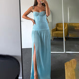 Dadizhimu 2025 New Women's Sleeveless Sleeve-Less Dress Open Multi-Color Solid Color Dress