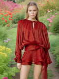 Dadizhimu Famous Wind 2025 Spring New Fashion Niche Pure Desire Hollow Pressure Fluttering With Dress Woman Trend