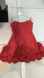 Dadizhimu 2024 Early Autumn New Breast-Wear Three-Dimensional Flower Fluffy Dress French Dress Dress