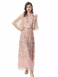 Dadizhimu French Light Luxury Elegant Heavy Industry Embroidery Yarn Net Dress