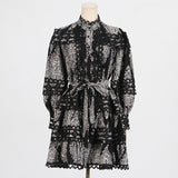 Dadizhimu Dress Spring New Long-Sleeved Retro Skirt Australian Holiday Dress Women's Fashion Trend
