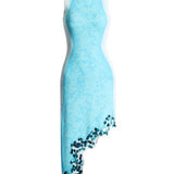 Dadizhimu Famous Style Short Dress 2025 Spring New High-End Collar Splicing Squint High-Waisted Gradient Dress Woman
