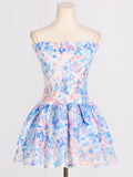 Dadizhimu Holiday Wind And Folding Skirt 2025 Spring New Printing Chest Bare Back To Thin Dress Woman Trend