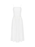 Dadizhimu New Women's Sexy Bodysuit Slings Mid-Length Skirt Fashion High-End White Dress Summer Pure Lust