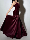 Dadizhimu Crocoat Tecticles Dress Dress 2025 Summer New Irregular Splicing Design Long Dress Dress Woman