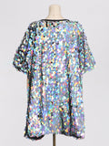 Dadizhimu Style Loose Plus-Size Skirt 2025 Spring New Fashion Round-Collar Squint Splicing Dress Women's Trend