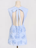 Dadizhimu Small Fragrant Wind To Close The Waist Thin Sleeveless Round Skirt 2025 New Splicing Flower Design Short Dress