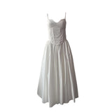 Dadizhimu Suspension Dress 2025 New Corset Thin Breastless Sleeveless Temperament In The Color Of The Long Dress Woman