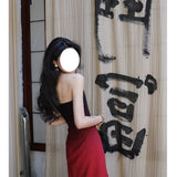 Dadizhimu Gradient Chest Dress Women's New Famous And Female Party Party Dress Design Small Crowd Long Dress