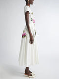 Dadizhimu Temperament-In-Knowing Wind-Collar Short-Sleeved Long Dress 2025 New Print Bump Design With A Thin-Skinny Dress