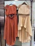Dadizhimu And Summer Heavy Industry Shell Decoration Top + High Waist Skirt Set