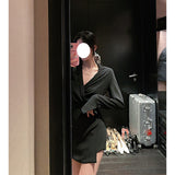 Dadizhimu Villain | Sexy Thumping Niche Design Deep V Suit Party Dress Dress One Dress