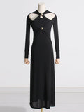 Dadizhimu Style Dress Dress Dress 2025 Summer New Hollow Kinesi Design Slim Thin Dress Dress Woman