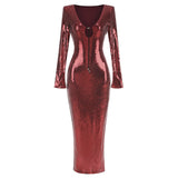 Dadizhimu Sexy Tear Sleeve Dress Fashion U-Neck Women's Dress Under The Fork Dress Long
