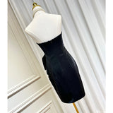 Dadizhimu Design Three-Dimensional Fish Bone Thoracic Body To Close The Waist Irregular Folded Skirt Open Fork And Hip Dress Skirt