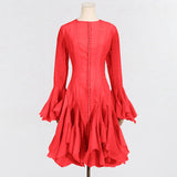 Dadizhimu Lotus Leaf-Side Dress Women's Summer 2025 New Fashion High-Necked Long-Sleeve High-End High-End High-End Mid-Sleeve Mid-Sleeve Dress