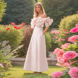 Dadizhimu Famous Style Dress 2025 Spring New Fashion Collar Flowers Splicing High-End Feel Dress Woman